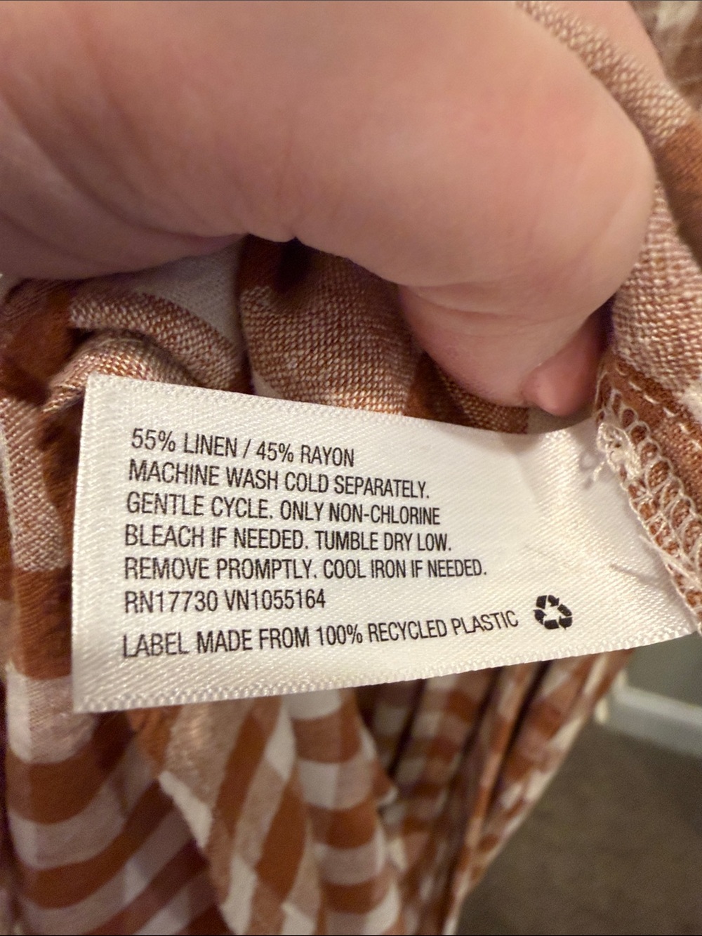 a new day brown and White Gingham Button-Front Maxi Dress - Picture 7 of 7
